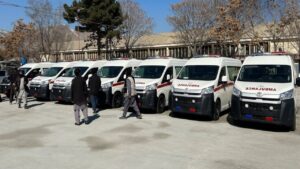 اهدای 13 آمبولانس توسط ژاپن به بیمارستان‌های افغانستان